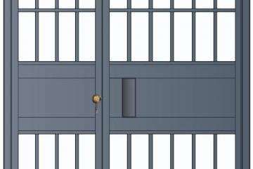 （雙扇電控平開門、柵欄門）